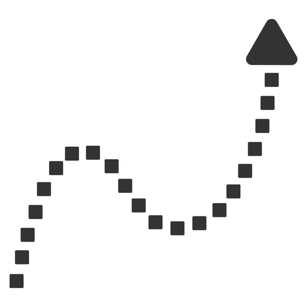 Dotted Curve Direction Vector Toolbar Icon — ストックベクタ