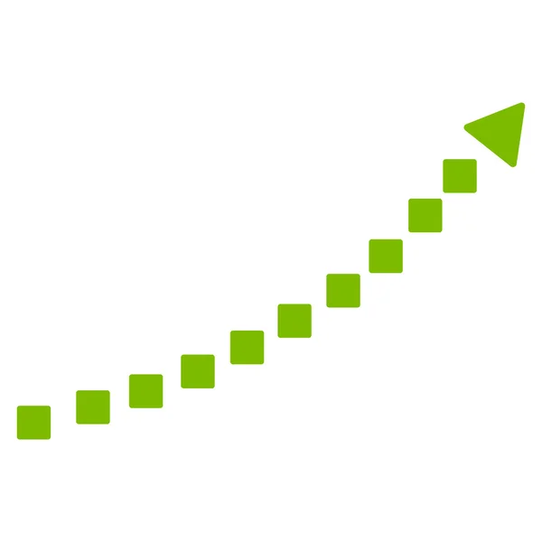 Icône de barre d'outils vectorielle de tendance de croissance pointillée — Image vectorielle