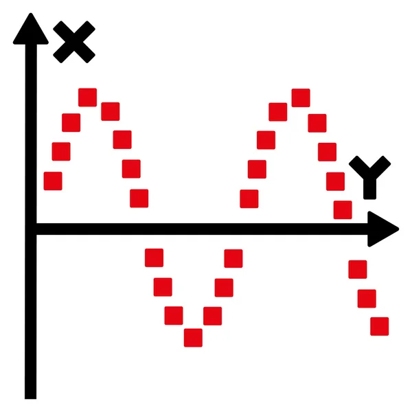 Sine Plot Vector Toolbar Icon — Stock Vector