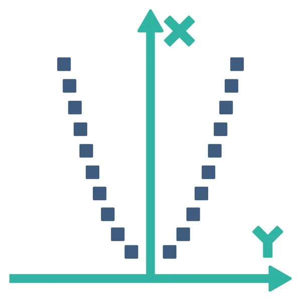Symbolleiste für parabole Plotvektoren — Stockvektor