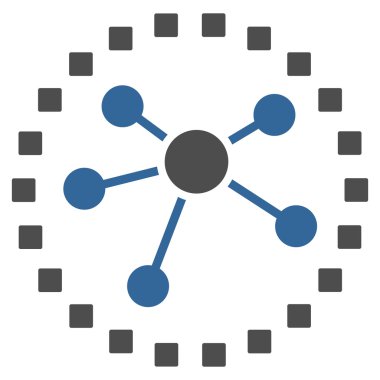 Bağlantılar diyagramı vektör araç çubuğu simgesi