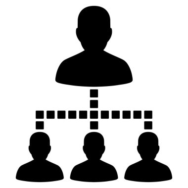 Kişiler Hiyerarşisi Vektör Araç Çubuğu Simgesi