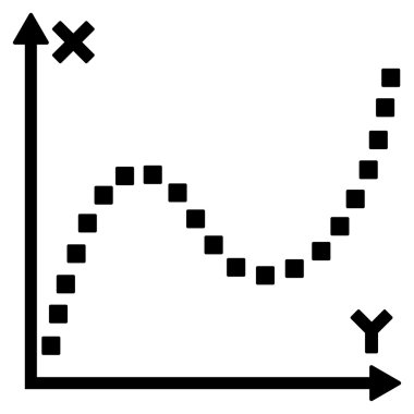 Noktalı Çizim Vektör Araç Çubuğu Simgesi