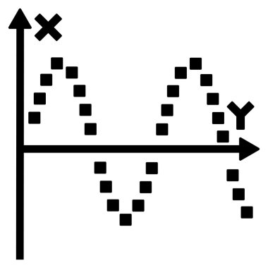 Sine Çizim Vektör Araç Çubuğu Simgesi