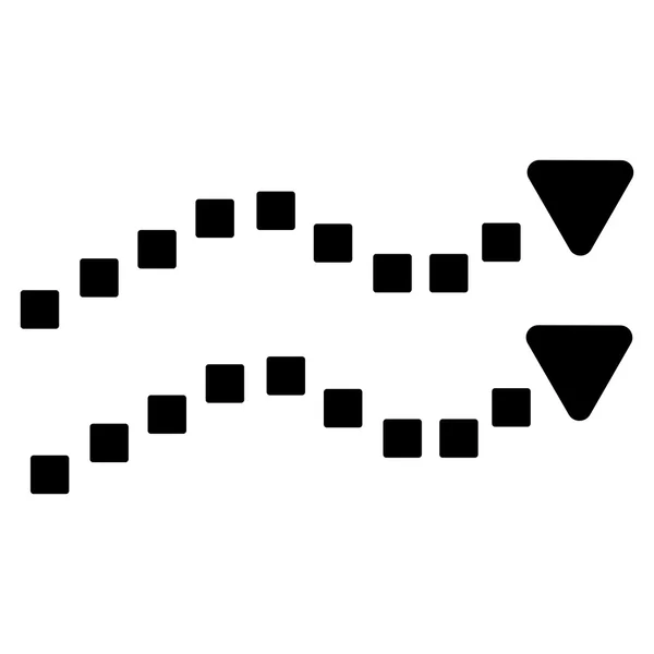 Icono de barra de herramientas de vectores de líneas de tendencia punteadas — Archivo Imágenes Vectoriales