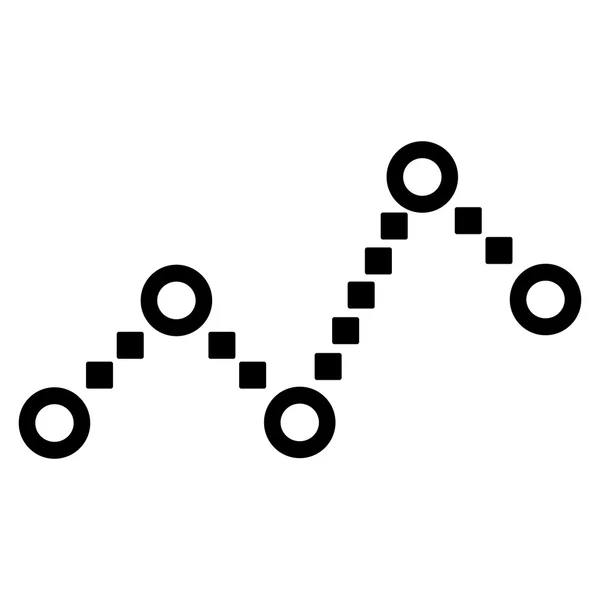 Gepunktete Linie Vektor Symbolleiste Symbol — Stockvektor