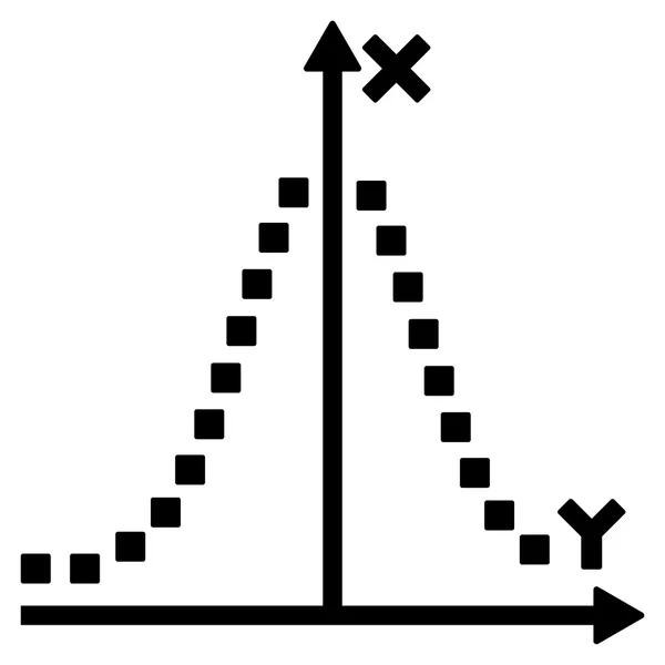 Ícone da barra de ferramentas do vetor da parcela de Gauss — Vetor de Stock