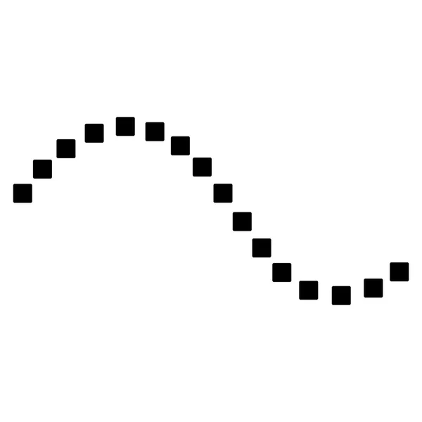 Línea de función punteada Vector Toolbar Icono — Archivo Imágenes Vectoriales
