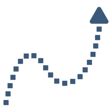 Dotted Curve Direction Vector Toolbar Icon