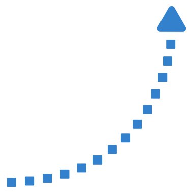 Noktalı büyüme çizgi vektör araç çubuğu simgesi