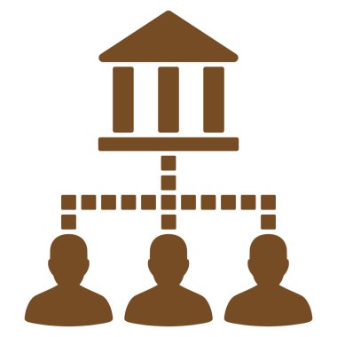 Banka müşterilerine vektör araç çubuğu simgesi