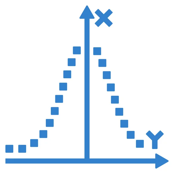 Ícone da barra de ferramentas do vetor da parcela de Gauss —  Vetores de Stock