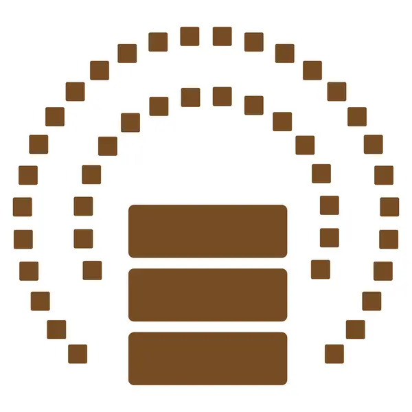 Icona della barra degli strumenti vettoriale dello scudo della sfera del database — Vettoriale Stock