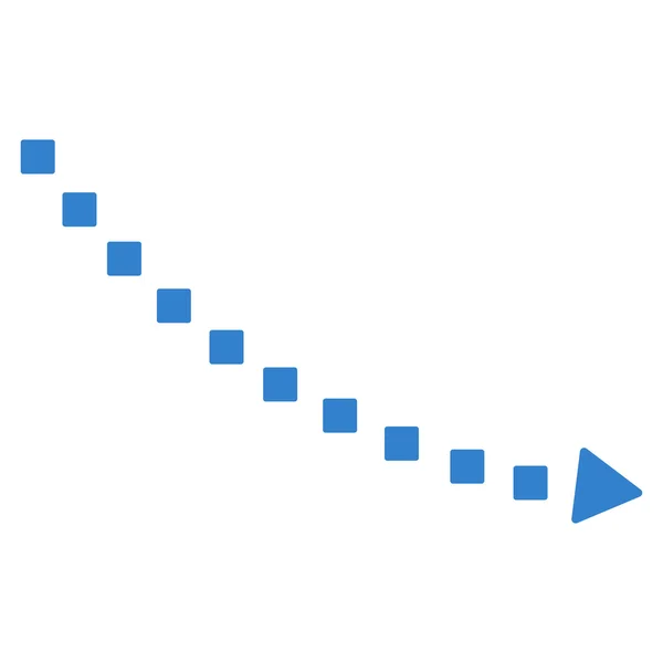 Gepunkteter Rückgang Trend Vektor Symbolleiste Symbol — Stockvektor