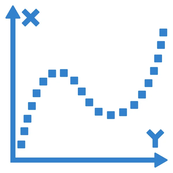 Значок векторного графика на панели инструментов — стоковый вектор