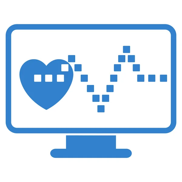 Cardio Monitoramento Vector Toolbar Ícone — Vetor de Stock