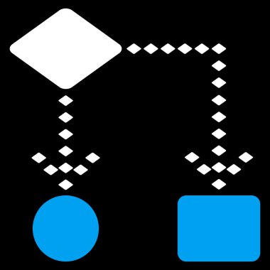 Algoritma düzeni glif araç çubuğu simgesi
