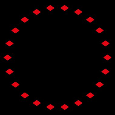 Noktalı çember glif araç çubuğu simgesi