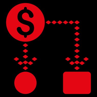 Nakit akışı düzeni glif araç çubuğu simgesi