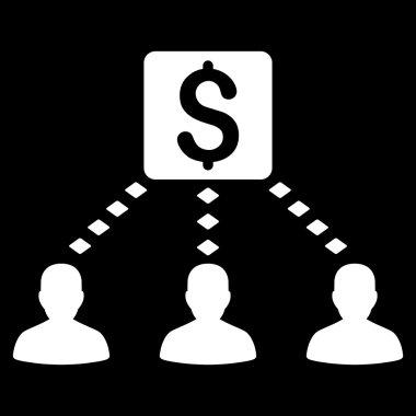 Para alıcıları glif araç çubuğu simgesi