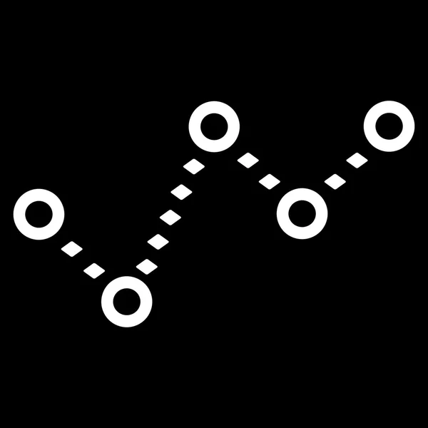 Gepunktetes Trend-Symbol in der Symbolleiste — Stockfoto