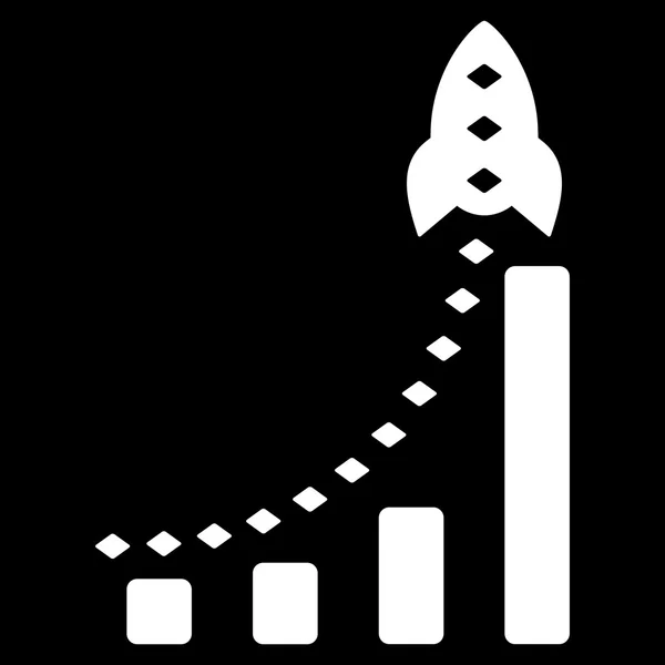 Rocket Business Bar Chart Glyph Toolbar Icon — Stock Photo, Image