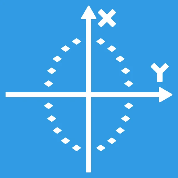 Gepunktetes Ellipse-Plot-Symbol in der Symbolleiste — Stockfoto