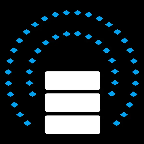Escudo de Esfera de Banco de Dados Glyph Toolbar Icon — Fotografia de Stock