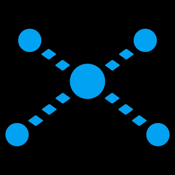 Gepunktete Links Symbol in der Symbolleiste — Stockfoto