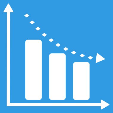 Noktalı negatif eğilim glif araç çubuğu simgesi