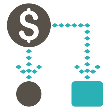 Nakit akışı düzeni glif araç çubuğu simgesi