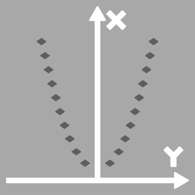 Noktalı parabol arsa glif araç çubuğu simgesi