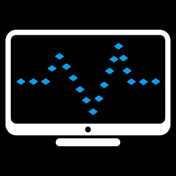 Icona punteggiata della barra degli strumenti del glifo di impulso del monitor — Foto Stock