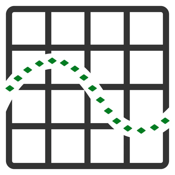 Diagramme de fonction pointillé Glyphe barre d'outils Icône — Photo