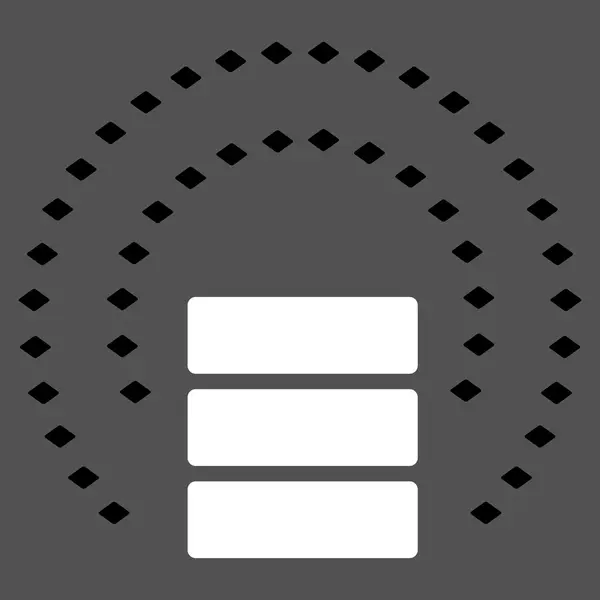 Icona della barra degli strumenti del glifo dello scudo della sfera del database — Foto Stock