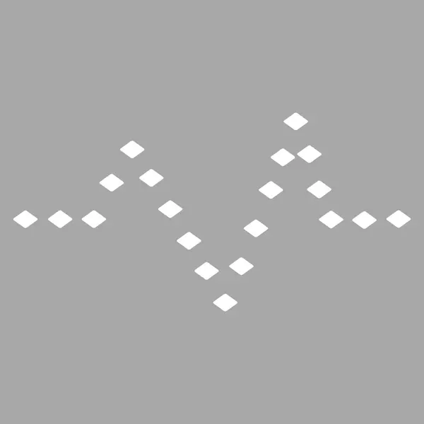 점선된 펄스 모양 도구 모음 아이콘 — 스톡 사진