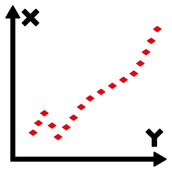 Função pontilhada Plot Glyph Toolbar Ícone — Fotografia de Stock