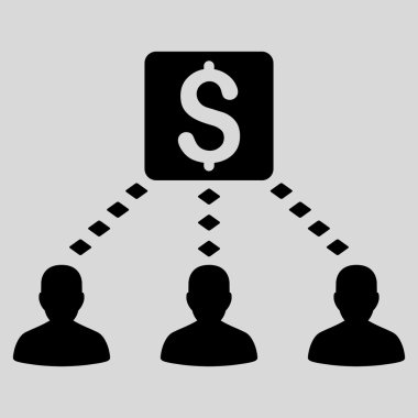 Para alıcıları glif araç çubuğu simgesi