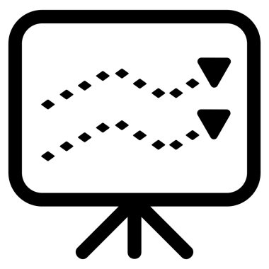 Noktalı eğilimleri kurulu glif araç çubuğu simgesi