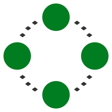 Dairesel ilişkiler glif araç çubuğu simgesi