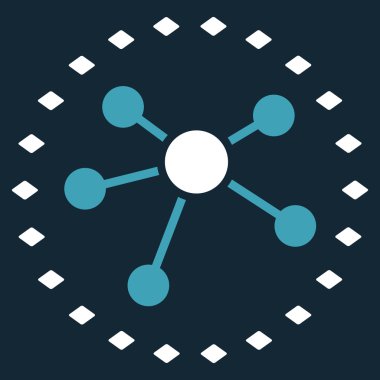 Noktalı bağlantı diyagramı glif araç çubuğu simgesi