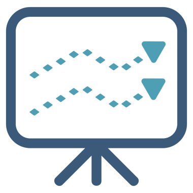 Noktalı eğilimleri kurulu glif araç çubuğu simgesi