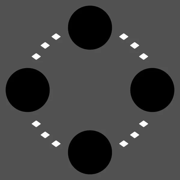 Circulaire betrekkingen Glyph werkbalkpictogram — Stockfoto