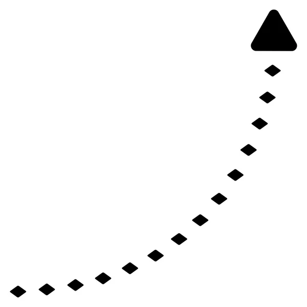 Символ точечной линии роста глиф на панели инструментов — стоковое фото