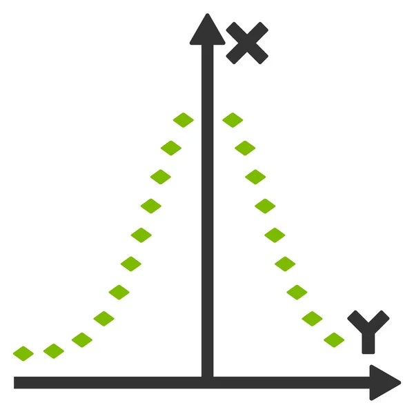 Pontozott Gauss telek karakterjel eszköztár ikon — Stock Fotó