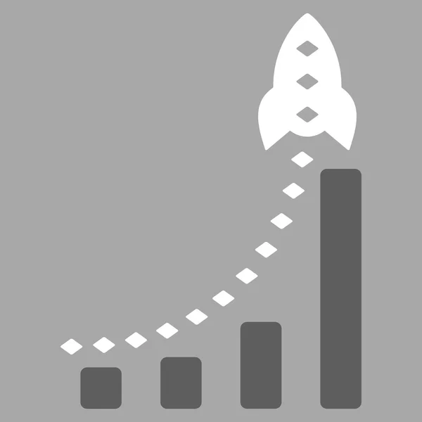 로켓 비즈니스 바 차트 모양 도구 모음 아이콘 — 스톡 사진