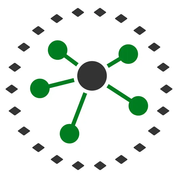 Gepunktete Links Diagramm Symbolleiste — Stockfoto