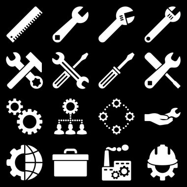 Seçenekleri ve hizmet araçları simge seti