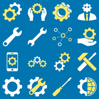 Seçenekleri ve hizmet araçları simge seti