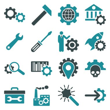 Seçenekleri ve hizmet araçları simge seti